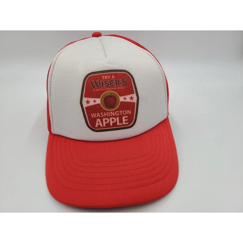 JP Wisers‎ Washington Apple Canadian Whiskey Mesh Trucker Snapback Hat Cap Red